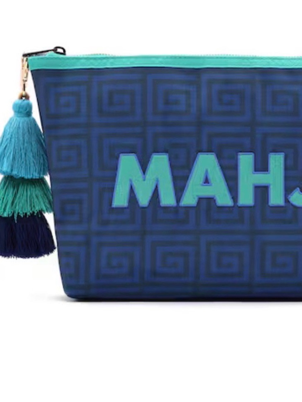 NWT Johnathan Adler x Michaels Mahjong Zippered Pouch with Tassel